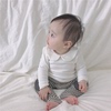 婴儿秋装衣服女韩版纯棉百搭上衣宝宝纯色翻领长袖T恤打底衫