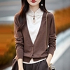 中国风假两件羊毛开衫，女旗袍领针织套头毛衣，中式盘扣羊毛打底外穿