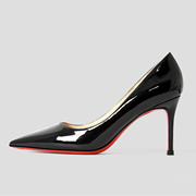 直供新红底高跟鞋女细跟舒适优雅单鞋黑色漆皮性感尖头CL同款女鞋