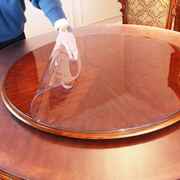 圆桌圆形桌布防水防油pvc保护垫桌面保护膜135cm软垫耐热防烫家用