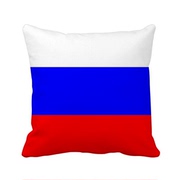 俄罗斯国旗欧洲国家象征符号图案，方形抱枕靠枕，沙发靠垫含芯礼物