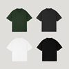 自制2024夏季纯色短袖T恤圆领纯棉不透重磅宽松版型