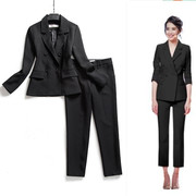 2019韩版修身西服显瘦职业小西装套装女英伦，风休闲时尚两件套