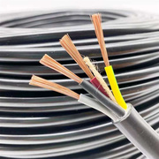 纯铜芯橡胶软电缆足米2芯3芯4芯1.5 2.5 4 6平方电源线软护套电缆