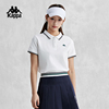 Kappa卡帕复古运动短袖2024女夏简约运动polo衫休闲半袖T恤