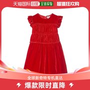 香港直邮潮奢 hatley 女童天鹅绒罩衫式拼接连衣裙(学步婴童/儿童