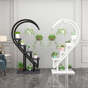 室内客厅装饰铁艺心形花架子家用现代简N约落地式多层阳台花
