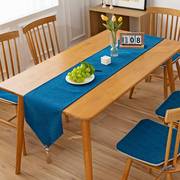 北欧风餐桌桌旗简约现代防滑布艺长条桌布盖布高档茶几装饰布布条