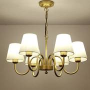 美式客厅吊灯轻著全铜灯欧式灯具现代简约创意卧室灯餐厅灯饰L