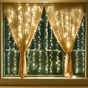 窗帘灯瀑布灯led灯帘满天星房间，的装饰圣诞，网红氛围窗户阳台dyqy