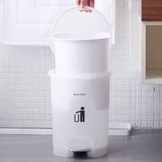 家用脚踏垃圾桶有盖创意厨房，客厅卧室塑料垃圾桶，纸篓卫生间收纳桶