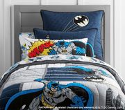 蝙蝠侠城市city贴布绣手工，绗缝被床盖儿童，房软装春秋被