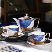 /家用简约下午茶陶瓷茶具欧式花茶套装创意整套咖啡具北欧咖啡杯