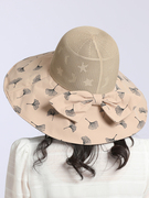 大沿遮阳帽子女夏天防晒太阳帽可折叠透气网，渔夫帽老太太妈妈盆帽