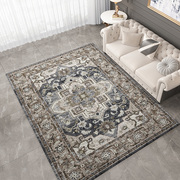 美式复古地毯极简轻奢别墅客厅沙发茶几垫子，抽象渐变简约卧室毯子