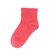 粉红色袜子长袜潮袜短筒纯色常规点点袜女生可以的甜美日系小清新