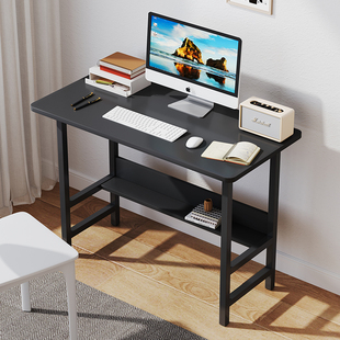 电脑桌卧室家用学生写字书桌，长方形办公桌出租屋，简易小桌子置物架