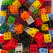 六面空心方块积木幼儿园，早教动脑益智力，儿童塑料创意奇思拼插玩具