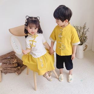 男女童汉服夏装中国风童装六一儿童古装表演服超仙宝宝唐装民族服