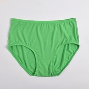 女士绿色内裤宽松高弹力短裤喜庆中腰莫代尔高档裤头裤衩绿色通过
