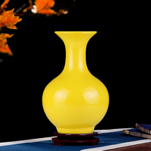 景德镇陶瓷器赏瓶纯色花瓶现代简约居家装饰品风水，摆件瓷瓶套装