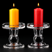 粗短小型号圆柱款红蜡烛，无烟无味家用照明普通黄白色氛围装扮布置