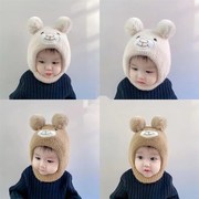 6一12月婴儿帽子秋冬可爱超萌儿童帽子男女，宝宝毛线帽幼儿针织帽