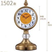 座钟客厅台式钟表摆件时钟桌面摆放时尚欧式台钟美式复古坐钟卧室