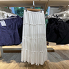 brandy雪纺垂感白色半身裙内衬，bm欧阳娜娜(欧阳娜娜)同款高腰长裙lzzyskirt