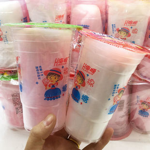 老式传统手工杯装8090儿时怀旧拉丝棉花糖奖励幼儿园儿童网红零食