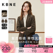 西装外套女春秋灯芯绒上衣kbne2023秋季小个子今年流行小西服