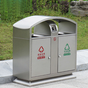 室外垃圾桶双分类不锈钢户外果皮箱酒店垃圾箱GX-16不锈钢垃圾桶