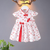 宝宝连衣裙纯棉婴儿唐装旗袍裙，中国风夏装，0-1-2-3岁儿童女童裙子4