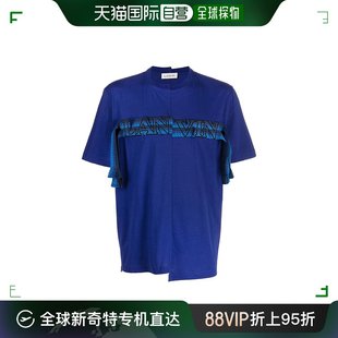香港直邮lanvin浪凡男士，衬衫宝蓝色圆领短袖rmts0006j018h22-214