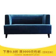 北京双人沙发订制现代简约客厅高背多人布艺休闲沙发蓝色多色可选