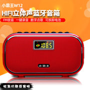 小霸王W12蓝牙音箱插卡FM收音机数字选歌录音删除功能电池可更换