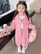 5岁女孩衣服秋季套装2023儿童装女宝宝女孩洋气工装两件套潮