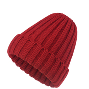 秋冬加厚针织毛线帽翻边纯色，单色尖尖帽，百搭保暖情侣款帽子
