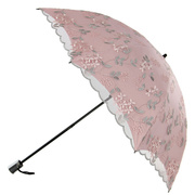 太阳伞遮阳防紫外线雨伞女蕾丝刺绣公主洋伞晴雨伞两用折叠防晒伞