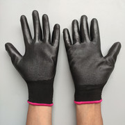 宜胜n528丁晴线挂胶劳保，手套干活结实耐用防滑耐磨胶皮塑胶手套