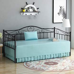 欧式铁艺沙发床两用单人沙发，床客厅午睡躺椅加宽拼接床小户型沙发