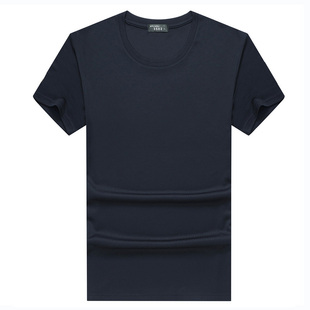 圆领速干T恤体能服刺绣船锚短袖T恤男圆领运动体恤夏季海蓝半袖