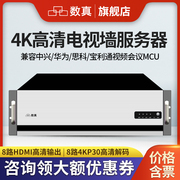 4K高清电视墙服务器数真TV4000N-8-8/8路HDMI高清接口/8路4K30解码/兼容宝利通 思科 华为视频会议MCU