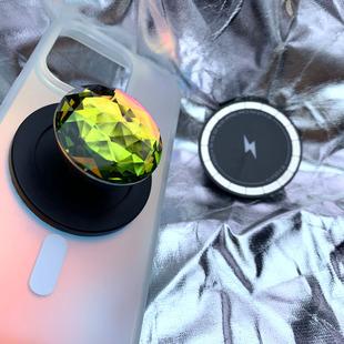 炫彩玻璃气囊支架磁吸泡泡气囊手机适用iPhone专用