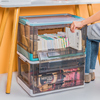 折叠收纳箱家用塑料，透明大号书箱，中学生书本储物盒旧书整理箱神器