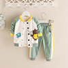 男童秋装两件套0-1-2-3岁酷帅婴，儿童衣服潮，洋气4女宝宝春秋季套装