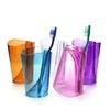 创意彩色防垢洗漱杯子二合一刷牙杯情侣漱口杯透明塑料牙刷杯牙缸