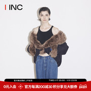 VENA LABEL 设计师品牌IINC 23AW短款大毛领羽绒服外套女