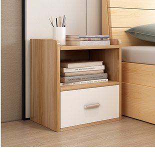 简约现代卧室储物柜，床边小柜子北欧收纳柜经济型，简易床头柜置物架