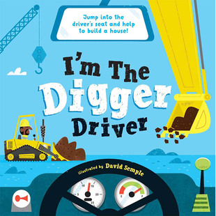I’m the Digger Driver，原版图书籍进口正版 Little Genius Books  David Semple 儿童绘本-交通工具/城市人文